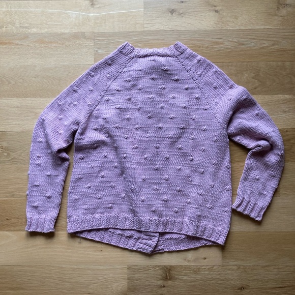 Handmade Bobble Sweater Sz M EUC 100% Cotton Dusty Pink - Picture 9 of 10